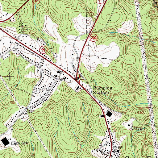 Topographic Map of Nitrolee, SC