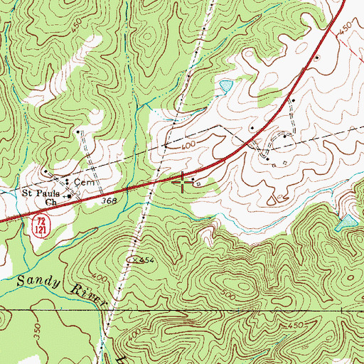 Topographic Map of Old Zion Baptist Church, SC
