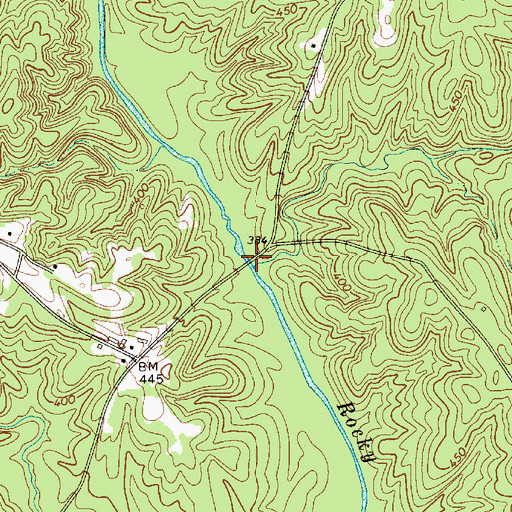 Topographic Map of Pedens Bridge, SC