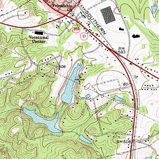 Topographic Map of Pineview Lakes, SC