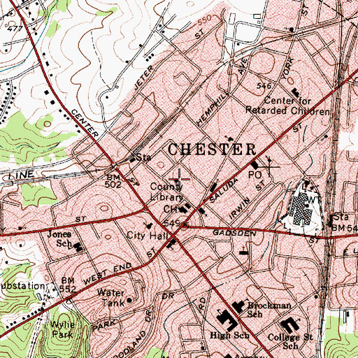 Topographic Map of Purity Presbyterian Church, SC