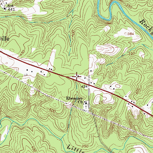 Topographic Map of Rossvillle Community Center, SC