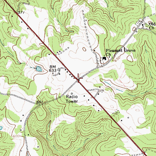 Topographic Map of Ruckers Crossroads, SC