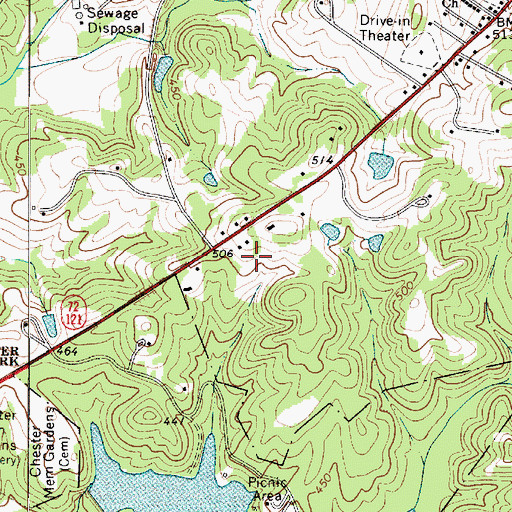 Topographic Map of Springwood Lakes, SC