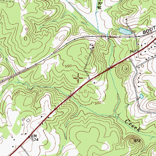 Topographic Map of Stringfellow, SC