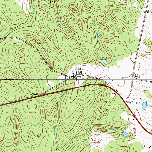 Topographic Map of Well Ridge Church (historical), SC