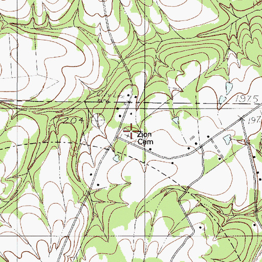 Topographic Map of Zion Cemetery, SC