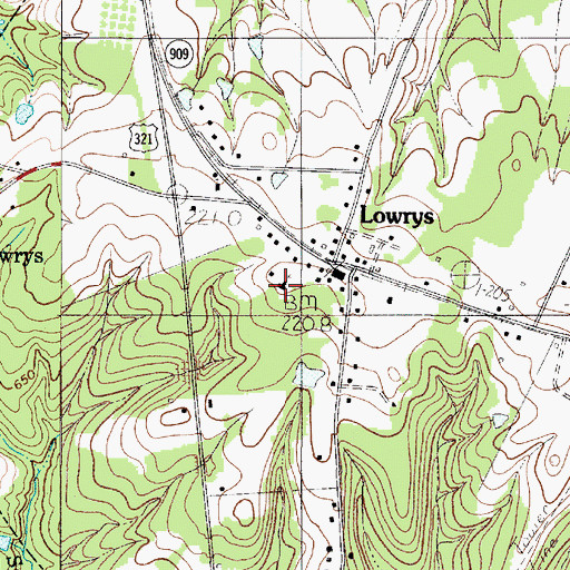 Topographic Map of Zion Presbyterian Church, SC