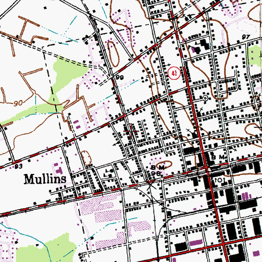 Topographic Map of Beulah Methodist Episcopal Church (historical), SC