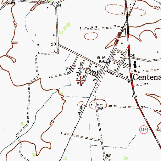 Topographic Map of Centenary School (historical), SC