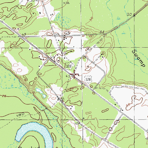 Topographic Map of Daviston, SC