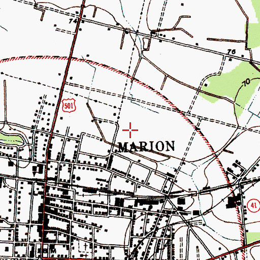 Topographic Map of Easterling Primary School, SC