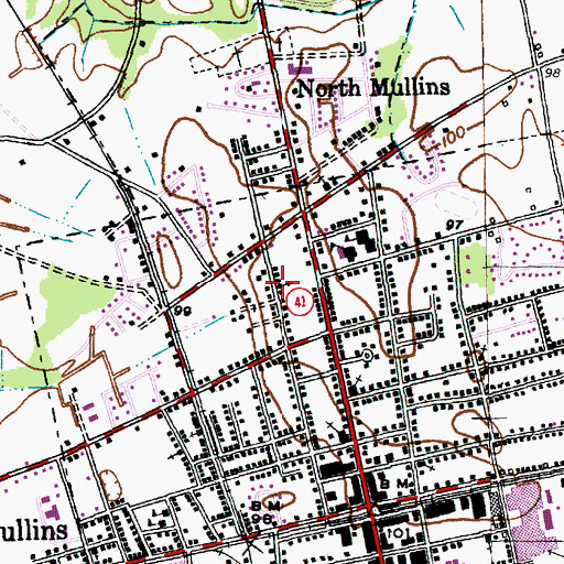 Topographic Map of Ebenezer African Methodist Episcopal Church, SC