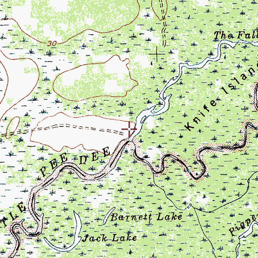 Topographic Map of Knife Island Landing, SC