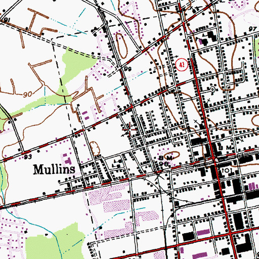 Topographic Map of Mount Carmel Baptist Church, SC