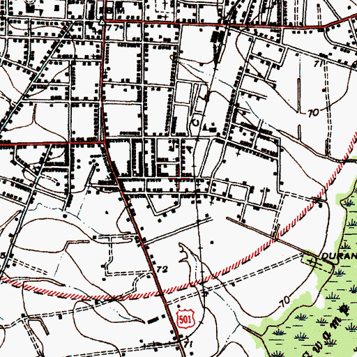 Topographic Map of Mount Pisgah Baptist Church, SC