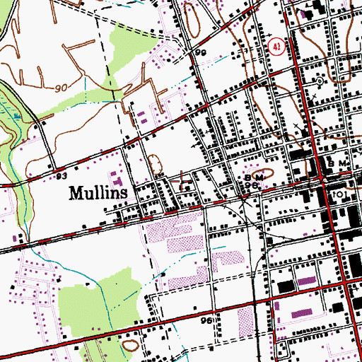 Topographic Map of Palmetto Elementary School (historical), SC