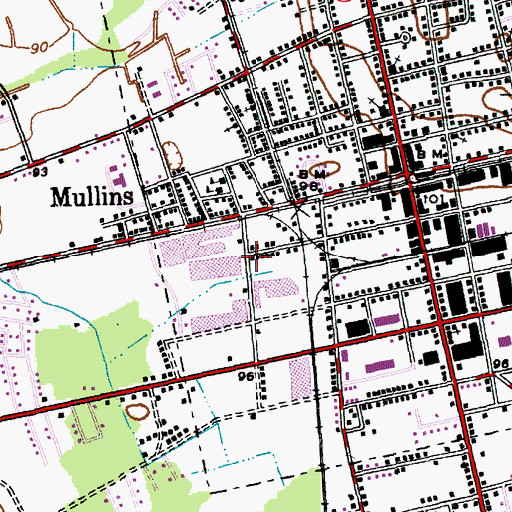 Topographic Map of Peedee Association Church, SC