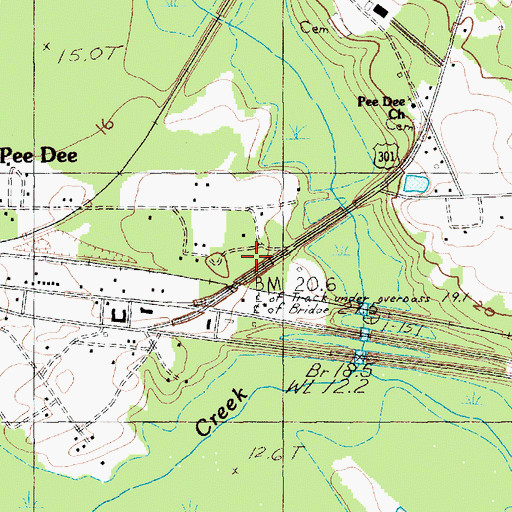 Topographic Map of Pleasant Grove Church (historical), SC