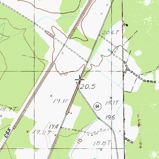 Topographic Map of Saint Matthews Church (historical), SC
