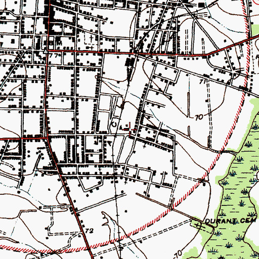 Topographic Map of Southside Elementary School, SC