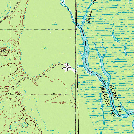 Topographic Map of Woodbury Rod and Gun Club, SC