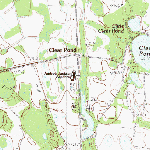 Topographic Map of Andrew Jackson Academy, SC