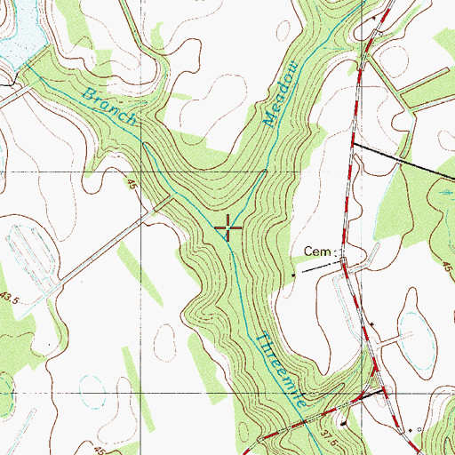 Topographic Map of Church Branch, SC