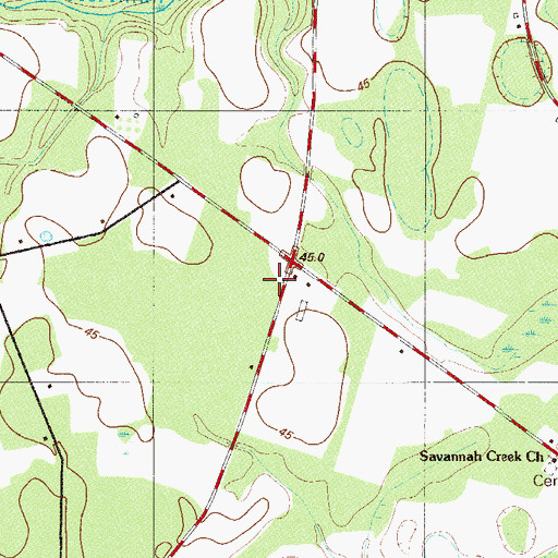 Topographic Map of Coggins School (historical), SC