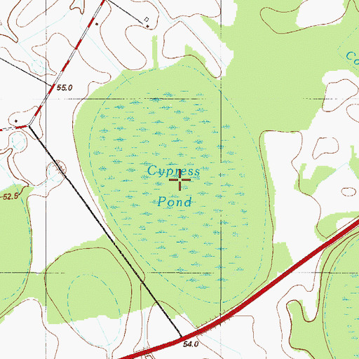 Topographic Map of Cypress Pond, SC