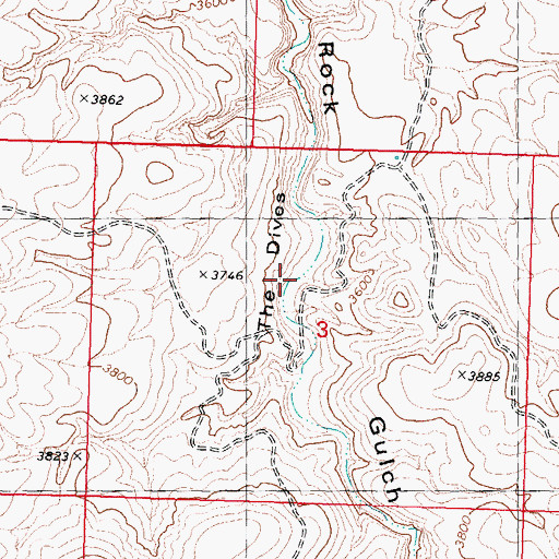 Topographic Map of The Dives, AZ