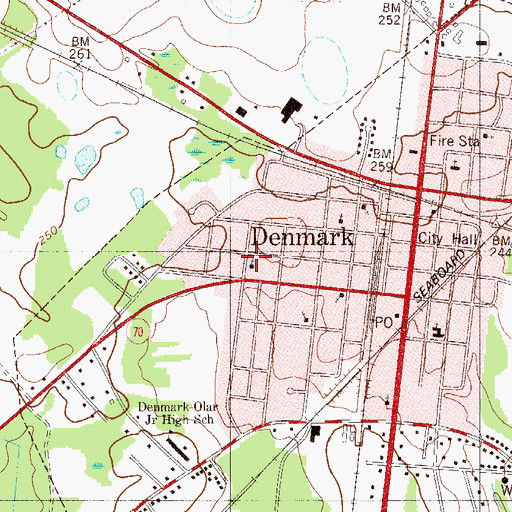 Topographic Map of Franklin United Methodist Church, SC