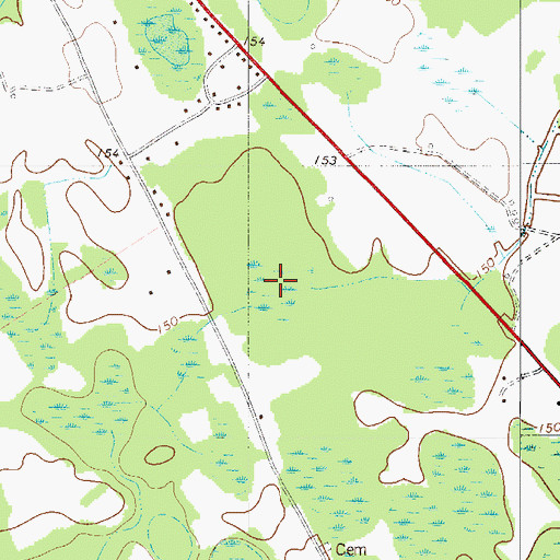 Topographic Map of Ginhouse Pond, SC
