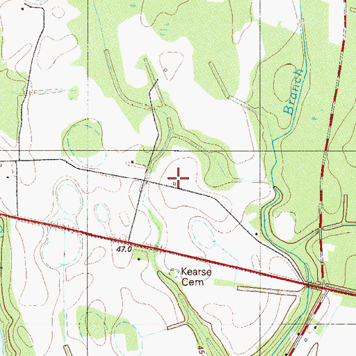 Topographic Map of Gins Branch School (historical), SC