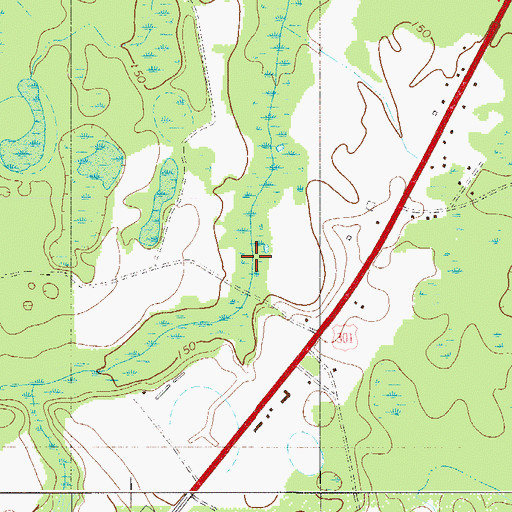 Topographic Map of Glendale Springs, SC