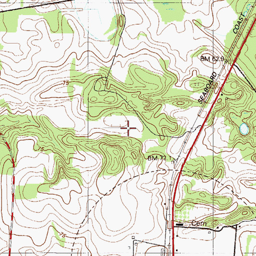 Topographic Map of Govan School (historical), SC