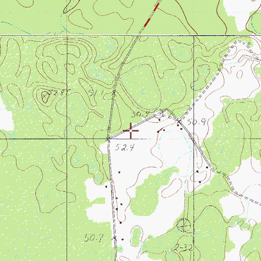 Topographic Map of Hampton School (historical), SC