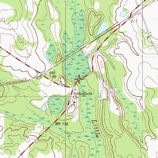 Topographic Map of Hightowers Mill (historical), SC