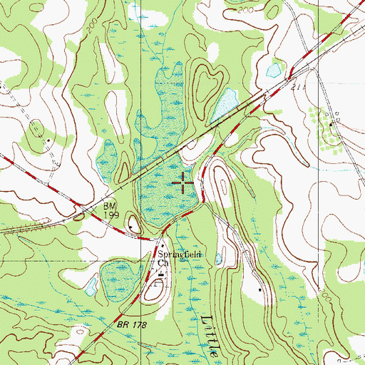 Topographic Map of Hightower Pond, SC