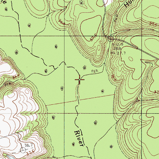 Topographic Map of Hurricane Branch, SC