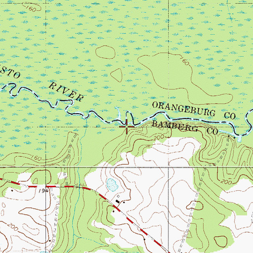Topographic Map of Hutto Landing, SC
