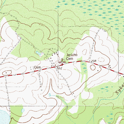 Topographic Map of Jericho School (historical), SC