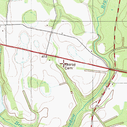 Topographic Map of Kearse Cemetery, SC