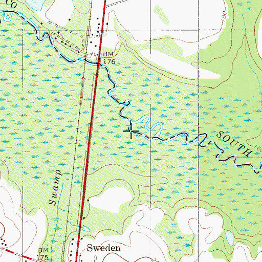 Topographic Map of Kittrell Landing, SC