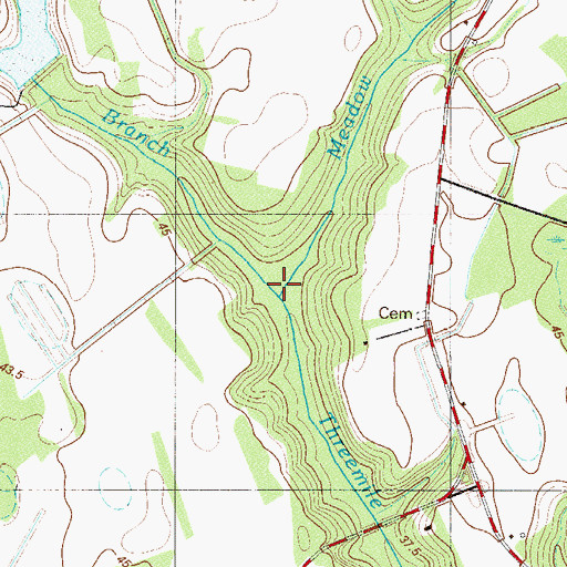 Topographic Map of Meadow Branch, SC