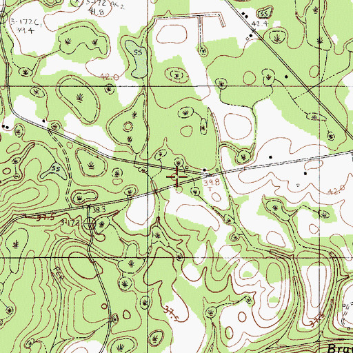Topographic Map of Oak Grove School (historical), SC