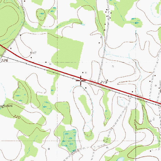 Topographic Map of Ott (historical), SC