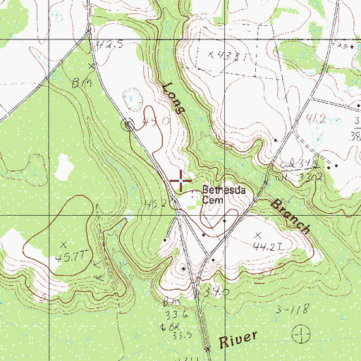 Topographic Map of Pleasant Hill Church (historical), SC