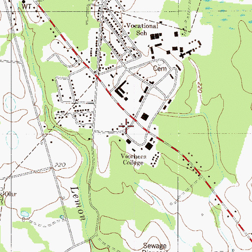Topographic Map of Saint Phillips Episcopal Church, SC