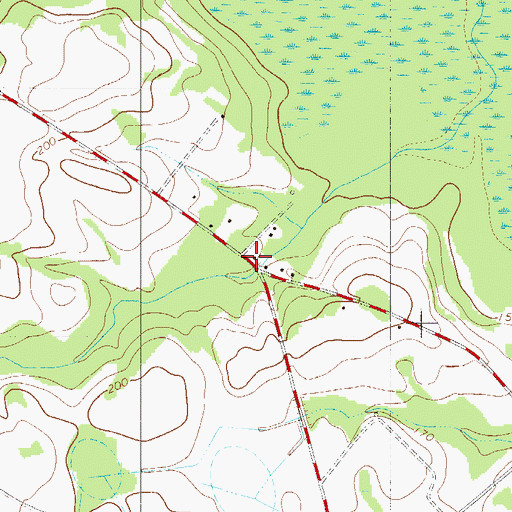 Topographic Map of Spring Branch School (historical), SC